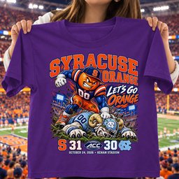 Syracuse Orange 31 30 Win Over North Carolina Tar Heels Game Day Shirt - Purple