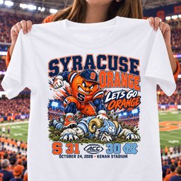 Syracuse Orange 31 30 Win Over North Carolina Tar Heels Game Day Shirt - White