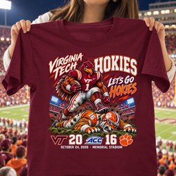 Virginia Tech Hokies 20 16 Win Over Clemson Tigers Game Day Shirt - Maroon