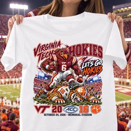 Virginia Tech Hokies 20 16 Win Over Clemson Tigers Game Day Shirt - White