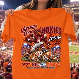 Virginia Tech Hokies 20 16 Win Over Clemson Tigers Game Day Shirt - Orange