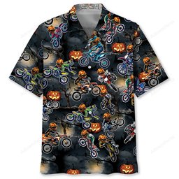 Dirt Bike Halloween Night Hawaiian Shirt