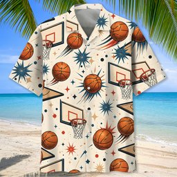 Vintage Basketball Hawaiian Shirt