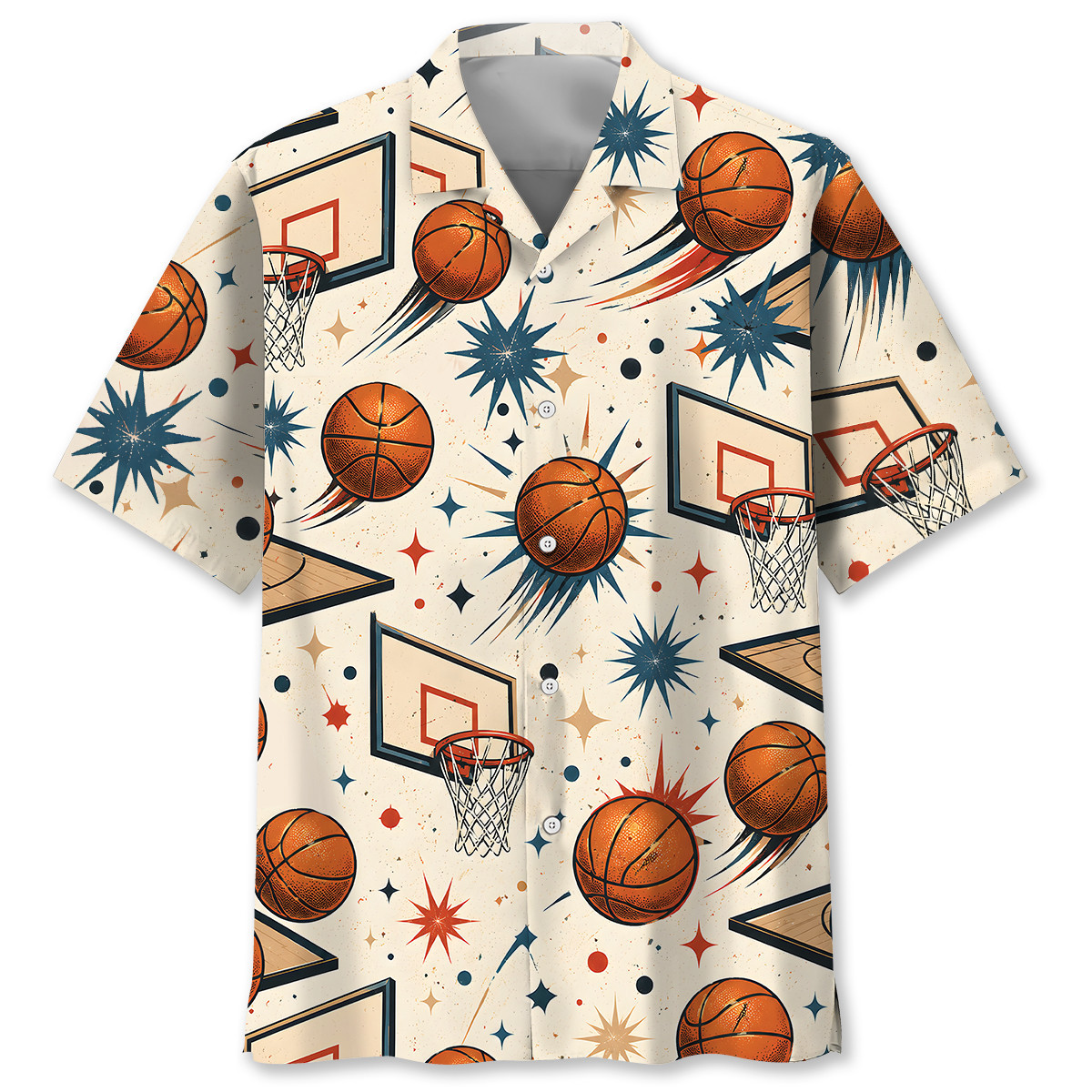 Vintage Basketball Hawaiian Shirt