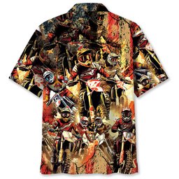 Patriotic Dirt Bike Racing Hawaiian Shirt