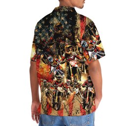 Patriotic Dirt Bike Racing Hawaiian Shirt