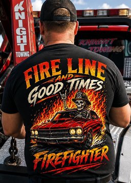 Fire Line Firefighter T-Shirt Hoodie & More