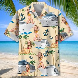 Funny Wife Face Custom Hawaiian Shirt For Husband