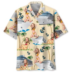 Funny Wife Face Custom Hawaiian Shirt For Husband