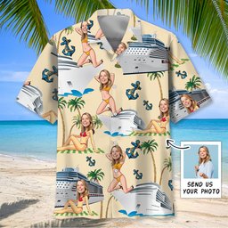 Funny Wife Face Custom Hawaiian Shirt For Husband