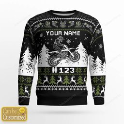 Personalized Dirt Bike Xmas AOP Shirt