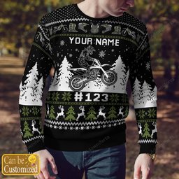 Personalized Dirt Bike Xmas AOP Shirt