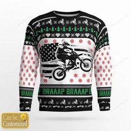 Personalized Dirt Bike Xmas Red AOP Shirt