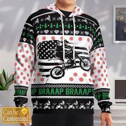 Personalized Dirt Bike Xmas Red AOP Shirt