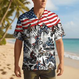 Dirt Bike Racing Hawaiian Shirt