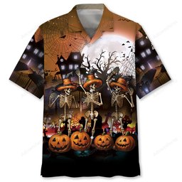 Skeleton Dancing Halloween Hawaiian Shirt