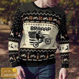 Personalized Dirt Bike Xmas Vintage AOP Shirt