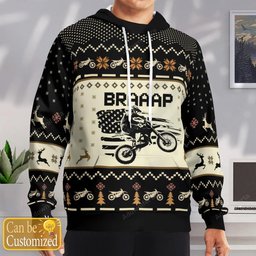 Personalized Dirt Bike Xmas Vintage AOP Shirt