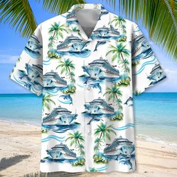 Dolphin Cruise Ship Vintage Hawaiian Shirt