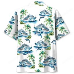 Dolphin Cruise Ship Vintage Hawaiian Shirt
