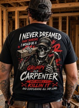 Grumpy Old Carpenter - T-Shirt Hoodie & More