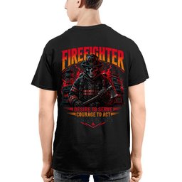 Courage Firefighter Skull Apparel - T-Shirt Hoodie & More