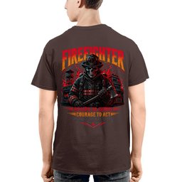 Courage Firefighter Skull Apparel - T-Shirt Hoodie & More