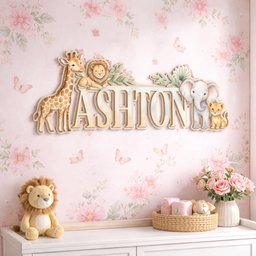 Personalized Woodland Name Sign for Nursery, Custom Wooden Baby Name Plate, Forest Wildlife Animal Wall Decor, 3D Layered Nursery Sign image 4