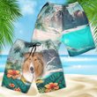 Rough Collie - 3D Men's Beach Short