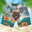 Pug - 3D Men's Beach Short