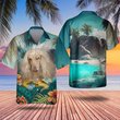 Afghan Hound - 3D Tropical Hawaiian Shirt