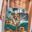 Shetland Sheepdog - 3D Men's Beach Short