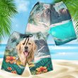 Golden Retriever - 3D Men's Beach Short