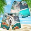 Icelandic Sheepdog - 3D Men's Beach Short