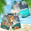 Basenji - 3D Men's Beach Short