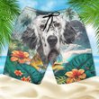English Setter - 3D Men's Beach Short