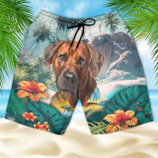 Rhodesian Ridgeback - 3D Men's Beach Short