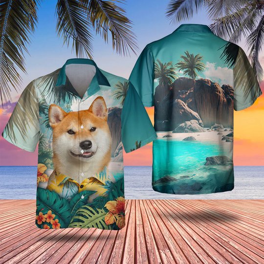 Akita Inu - 3D Tropical Hawaiian Shirt