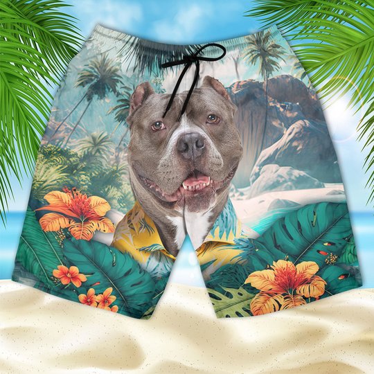 American Bully - 3D Men's Beach Short