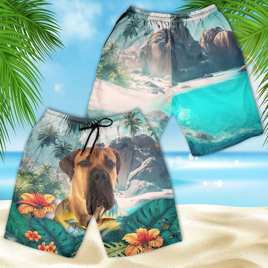 Boerboel - 3D Men's Beach Short