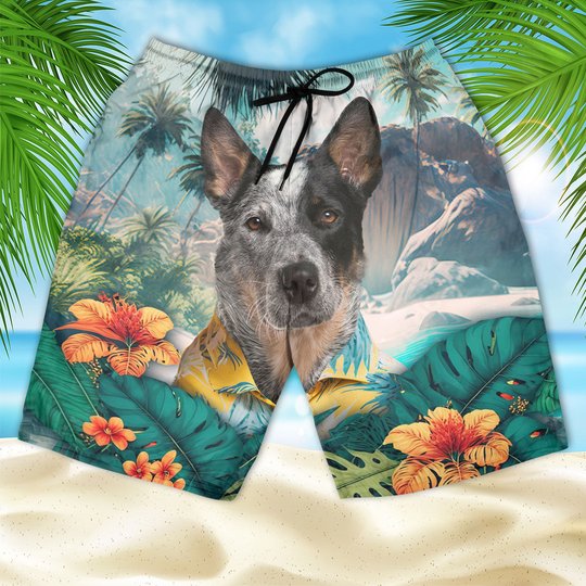 Australian Cattle - 3D Men's Beach Short