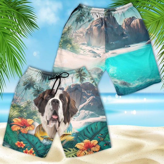 Saint Bernard - 3D Men's Beach Short