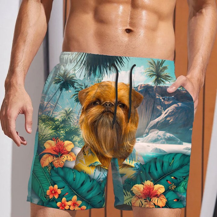 Griffon Brussels - 3D Men's Beach Short
