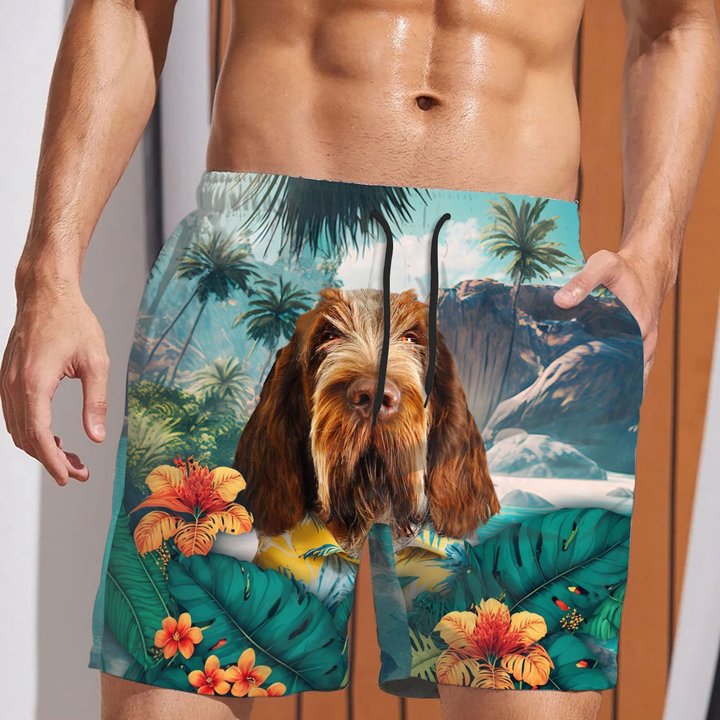 Spinone Italiano - 3D Men's Beach Short