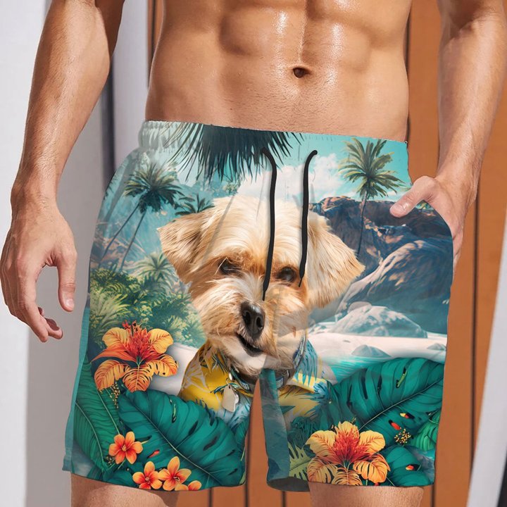 Yorkipoo - 3D Men's Beach Short