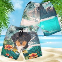 Bernedoodle - 3D Men's Beach Short