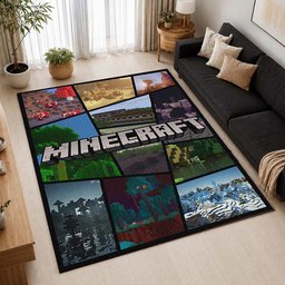 Minecraft Biome Plains Tundra Nether Rug - Minecraft Carpet 2
