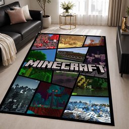 Minecraft Biome Plains Tundra Nether Rug - Minecraft Carpet