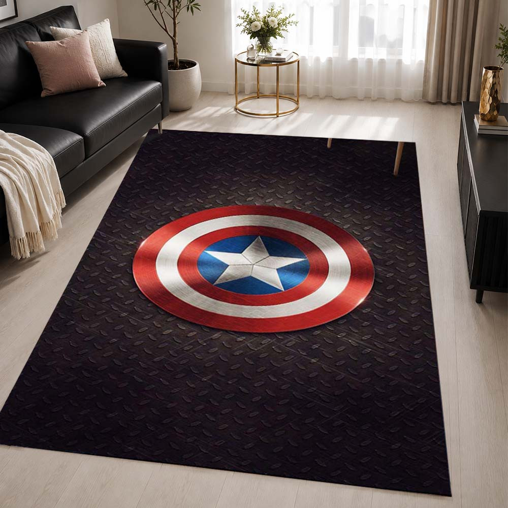 Marvel Legends Captain America Shield 3 Rug - Marvel Carpet