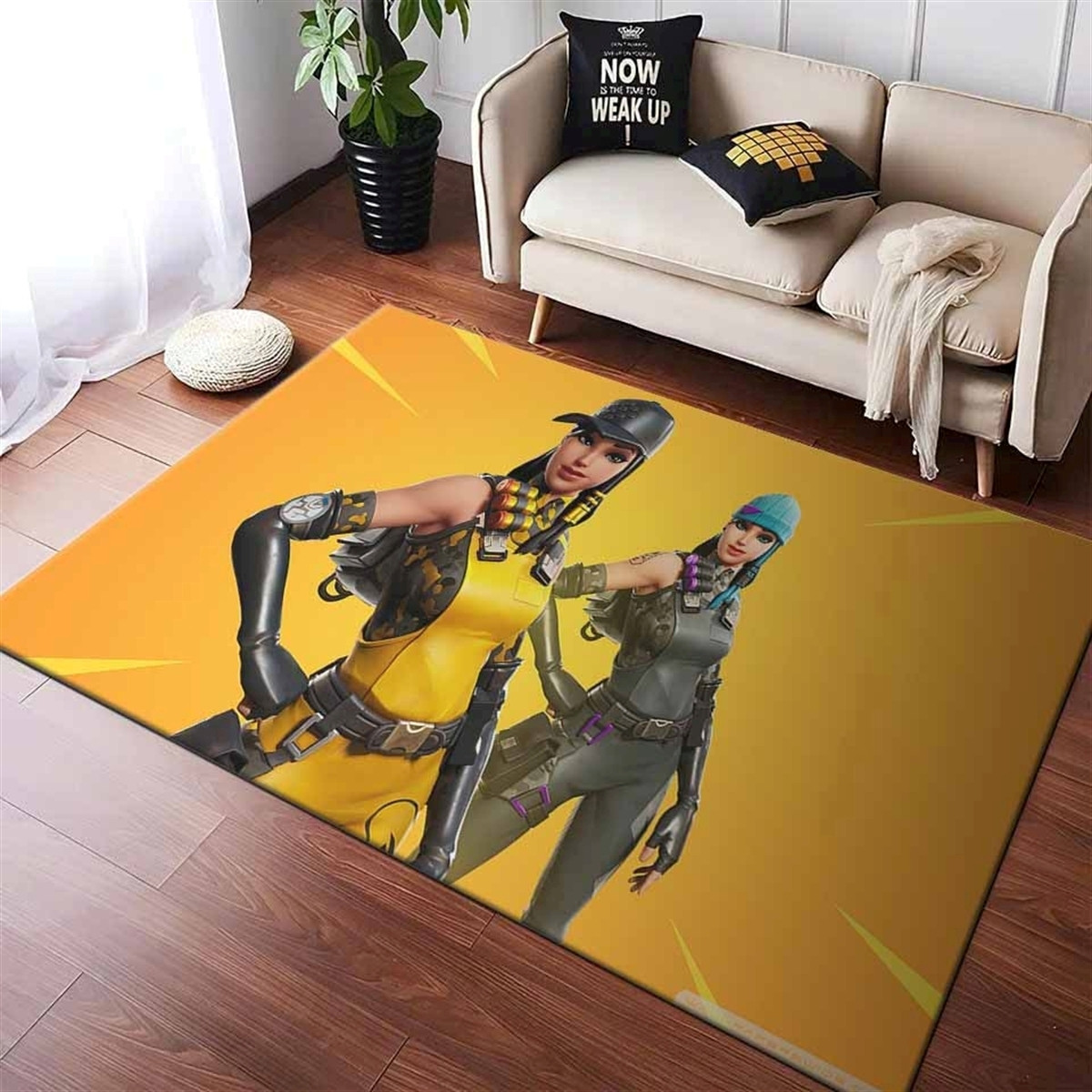 Fortnite Game Outcast Skin Outfit Rug